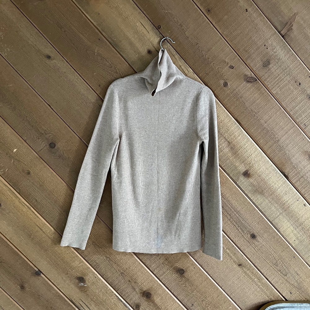 Lauren Manoogian Tan Turleneck Sweater Size 3 (large)